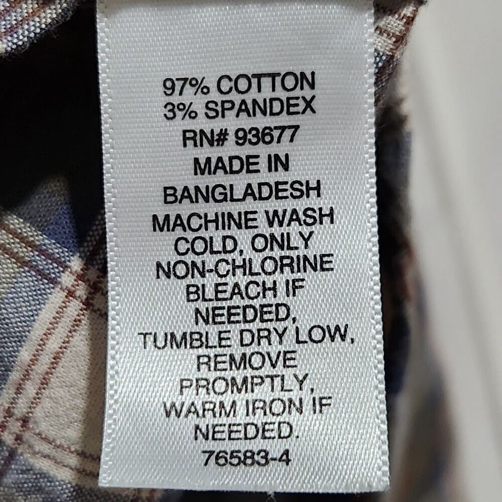Mutual Weave Shirt Size 2XL Plaid Button Up Short Sleeve - Picture 8 of 8